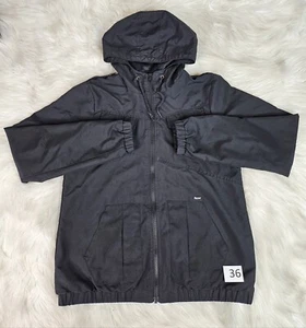 Volcom Youth L 14 Black Hooded Zip Up Jacket With Pockets - Picture 1 of 7