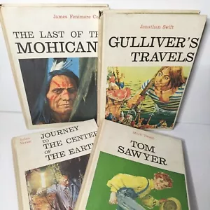 Lot of 4 1973 Tom Sawyer Gulliver's Travels Mohicans Twain Verne Cooper Danbury - Picture 1 of 24