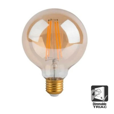 3x LED Vintage Glühbirne G80 6W E27 Dimmbar Gold 2200K Retro Filament Lampe - Bild 1 von 4