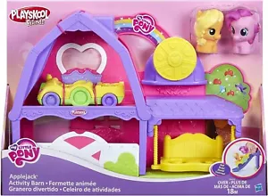 PLAYSKOOL Friends My Little Pony APPLEJACK ACTIVITY BARN PLAYSET w/ Pinkie Pie - Foto 1 di 10