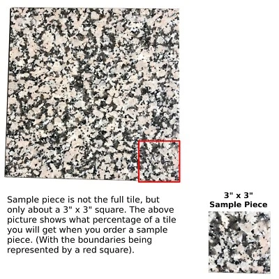 Azulejo Gris Monadriz Granito Remodelación Piedra Piso Aproximadamente 3x3 PIEZA DE MUESTRA T-61 Foto 1 de 4