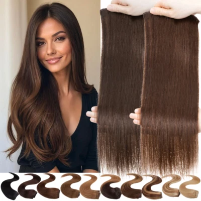 Clip In 100% Human Hair Extensions Full Head Real Remy Hair 8 pieces CLEARANCE - Image 1 of 4