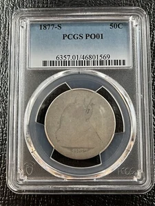 1877 S Seated Liberty Half Dollar 50c Lowball PCGS PO1 POOR 1 #60640 - Picture 1 of 2