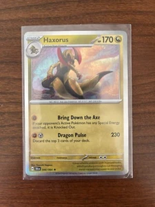 Carta Pokémon Holograma Fábula Envuelta Haxorus 046/064 Sv: - Imagen 1 de 2