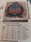 Mini Tube Train Design cross stitch chart only / M1