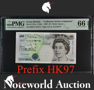 Great Britain Collector Series COMMEM. £5 1997 P CS7a Prefix HK97 UNC PMG 66 EPQ - Picture 1 of 4