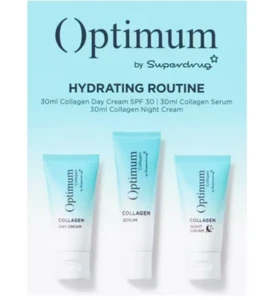 Optimum Collagen hydrating 30 ml SPF Day + Night Cream + Serum - BUNDLE set of 3 - Picture 1 of 2