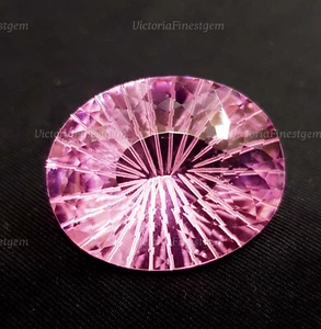 Piedra preciosa suelta llena de vidrio tallado ovalado rosa de 55 quilates - Imagen 1 de 6