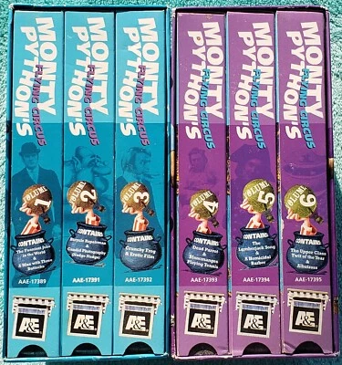Monty Python's Flying Circus VHS Volumes 1-6 Two Box Sets - Six VHS Tapes - Image 1 of 4