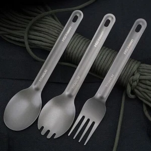 Camping Spoon Outdoor Spoon Etc. Hiking Outdoor Camping 12g 16x4cm Fork - Picture 1 of 9