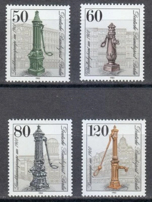 Berlin 1983 MNH Mi 689-692 Sc 9N480-9N483 Various street pumps & fire hydrants** - Image 1 of 2