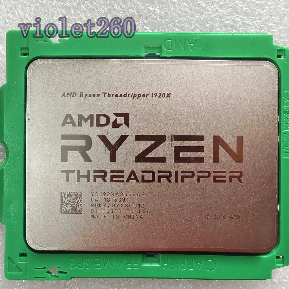 AMD RYZEN Threadripper 1920X TR4 CPU Processor 12-Core 3.5 GHz 180W 32MB - Image 1 of 1