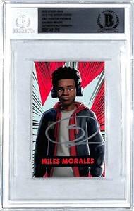 2018 SPIDER-VERSE SHAMEIK MOORE Signed MILES MORALES Auto Card Beckett BAS Slab