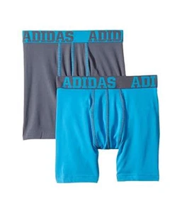 Adidas Youth Blue Sport Performance Boxer Briefs Size Small (Pack of 2) L66151 - Picture 1 of 1