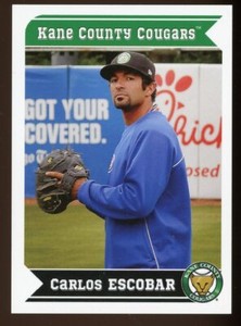 2013 Kane County Cougars CARLOS ESCOBAR CUBS GRANDSTAND sylmar ca