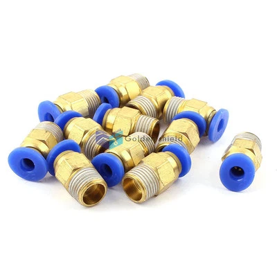 12 Pcs PC4-01 4mm Tube to 1/8 BSP Thread Push in Quick Connect Coupler Fittings✦ - Image 1 of 2