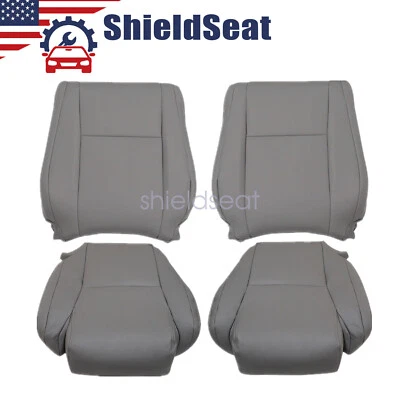 For 2007 to 2013 Toyota Tundra Driver & Passenger Bottom & Top Seat Cover - Gray Foto 1 de 4