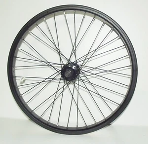 20" Zoll Zoll BMX Vorderrad schwarz Anhänger Rad Aluminium 36 Speichen 100mm NEU - Bild 1 von 4