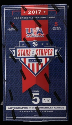2017 Panini USA Stars & Stripes Baseball Factory Sealed Hobby Box - Image 1 of 3