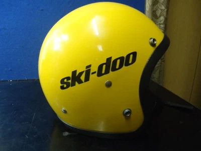 Vinatge Ski-Doo Snowmobile Yellow Helmet Black Letters super nice helmet - Image 1 of 4