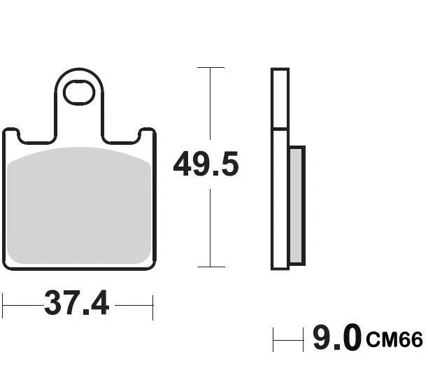 Braking CM66 Carbon Brake Pads #927CM66 for Kawasaki Ninja ZX-14/Z1000 — 第 1/1 张图片