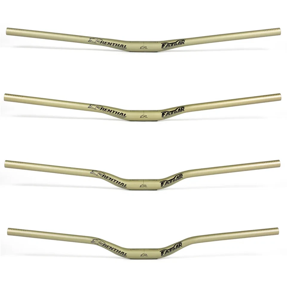 Manillar Renthal Fatbar V3 31,8 dorado 10 20 30 40 mm elevación aluminio MTB 800 mm nuevo