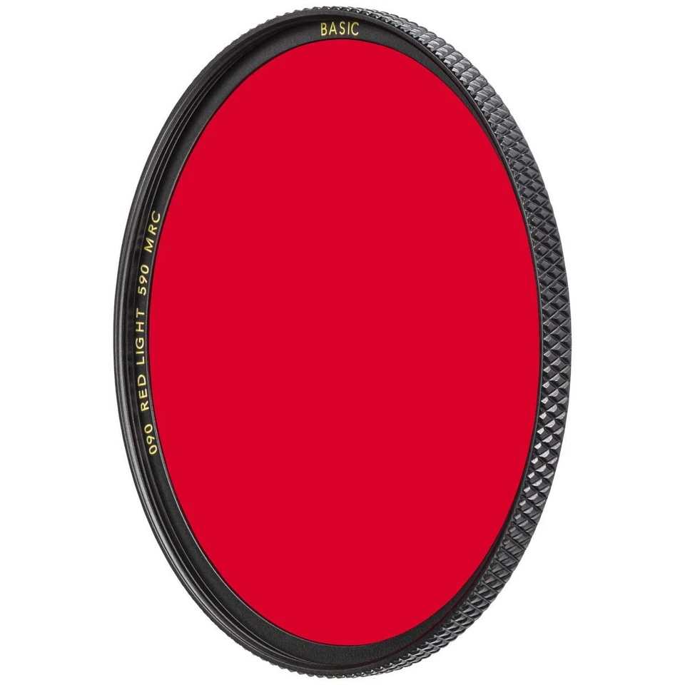 B W 43Mm Light Red 090M Camera Lens Filter With Knurled Mount For Enhanced Grip - Image 1 of 4