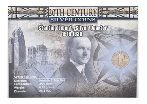 20th Century Coins Standing Liberty Silver Quarter 1916-1930 - Picture 1 of 2