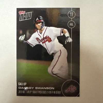 2016 Topps Now #367 Dansby Swanson Atlanta Braves RC 8/17/16 PRINT 1450 - Image 1 of 2