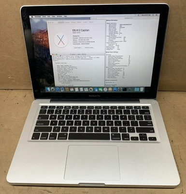 2009 MacBook Pro A1278, Intel Core 2 Duo@2.26GHz, 4GB RAM, 160GB HDD, El Capitan - Image 1 of 4