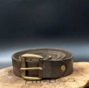 Cintura uomo Timberland cintura jeans vintage in pelle marrone taglia XL - Foto 1 di 5