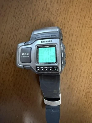 Reloj Digital CASIO PROTREK PRT-1 Vintage GPS Militar Navegación Exterior Sin CAJA Foto 1 de 4