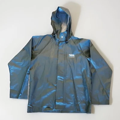 Viking Journeyman Jacket Mens Small Hooded Waterproof 4125J Green Oil Resistant - Image 1 of 4