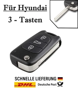 1x Ersatz Klappschlüssel Gehäuse für Hyundai 3-Tasten PKW Fernbedienung KS06 - Picture 1 of 6