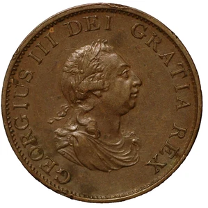 Great Britain 1/2 Penny 1799 George III KM# 647 - Picture 1 of 2