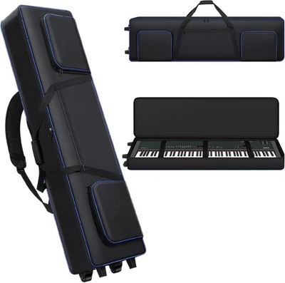 88 Key Keyboard Case With Wheels| Portable Padded 88 Piano Case |53" x12.2"x7.1" - Image 1 of 4