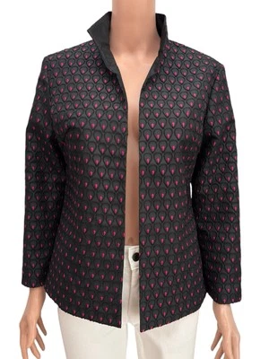 GRACE CHUANG - Chaqueta Blazer Mujer XS Bordada Negra Frente Abierto Foto 1 de 4