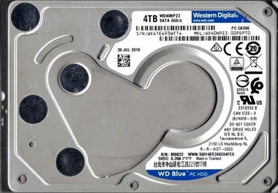 WD40NPZZ-00PDPT0 WX41E JUL 2019 Western Digital Blue 4TB 2.5" Hard Drive - Image 1 of 2