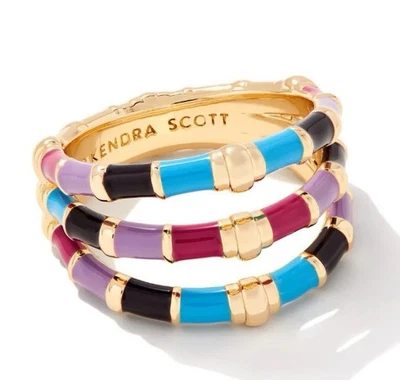 Kendra Scott Essie Triple Band Ring • Gold Orchid Mix • Size 7 • Layered Ring - Image 1 of 4