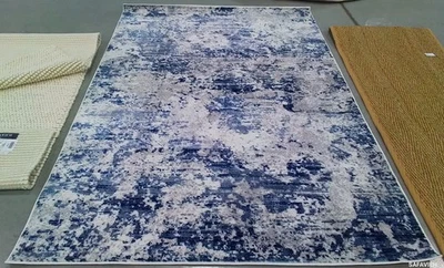 Alfombra Mancha Trasera AZUL MARINO/GRIS 5'-3" X 7'-6", Precio Reducido 1172792244 ALA705N-5 Foto 1 de 4
