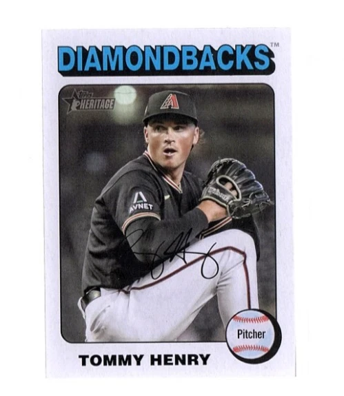 2024 Topps Heritage White Border SP Card #90 Tommy Jack Henry Diamondbacks - Image 1 of 1