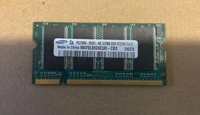 RAM SAMSUNG DDR PC2700 CL2.5 - 512MB PER NOTEBOOK - Immagine 1 di 2