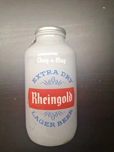 Botella gris Rheingold Extra Dry Lager Beer Chug-a-Mug Pa Tax Stamp Cap - Imagen 1 de 8
