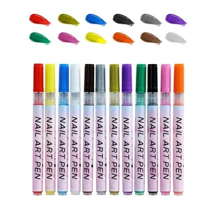 12Colors Nail Art Pens Set Nail Art Graffiti Pen DIY Nail Drawing Painting NEW - Picture 1 of 12