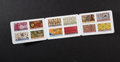 FRANCE 2010, Textiles, Fabrics, Tissus du Monde, Booklet of 12 stamps Mint NH - Image 1 of 2