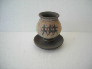 ORIGINALE PORTACANDELA GRECO EFFETTO ANTICO DA SCAVO ANNI '90  - Picture 1 of 1