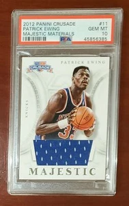 2012-13 Panini Crusade Majestic Card Patrick Ewing Knicks HOF PSA 10 GEM MT - Picture 1 of 2
