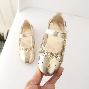 New Children White Wedding Party Princess Leather Soft Bottom Shoes Girls Flower - Picture 1 of 21