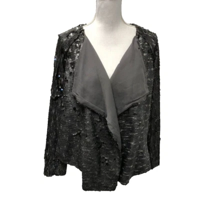 Chaqueta Top Free People Lentejuelas Mujer Gris Medio Plateado Fiesta Vacaciones Año Nuevo Foto 1 de 4