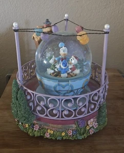 Donald Duck Huey Louie Dooey Donald Taza de té Globo de nieve Caja de música Ilumina - Imagen 1 de 12